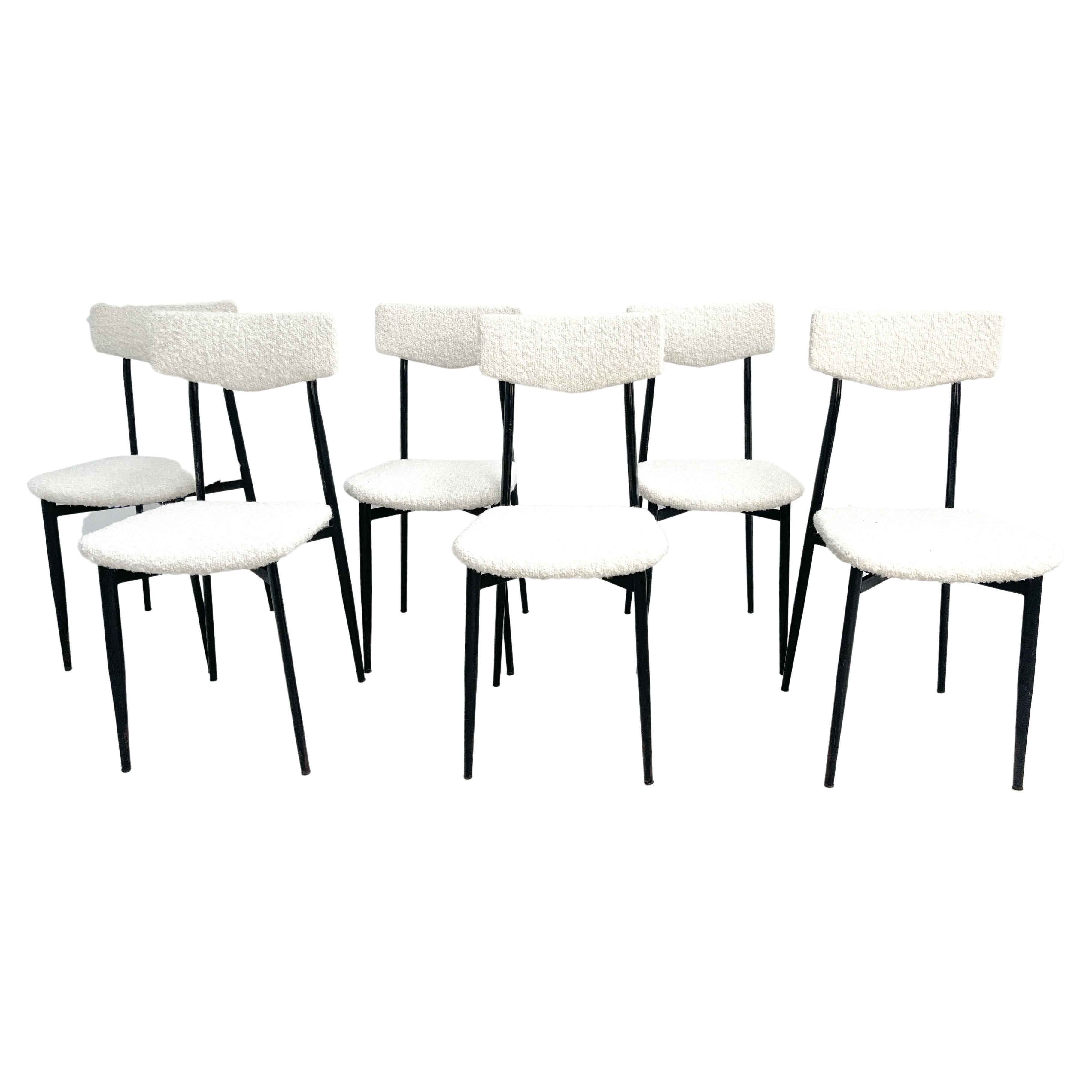 1960's Mid-Century Modern Italian Black Dining Chairs