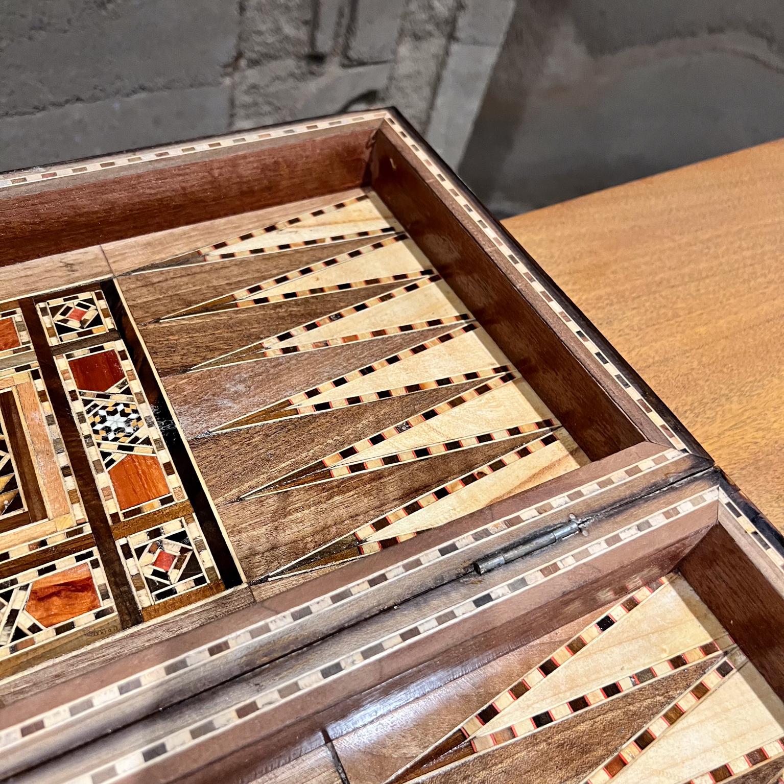 Mother-of-Pearl 1960s Middle Eastern Backgammon Game Board Chess Box  For Sale