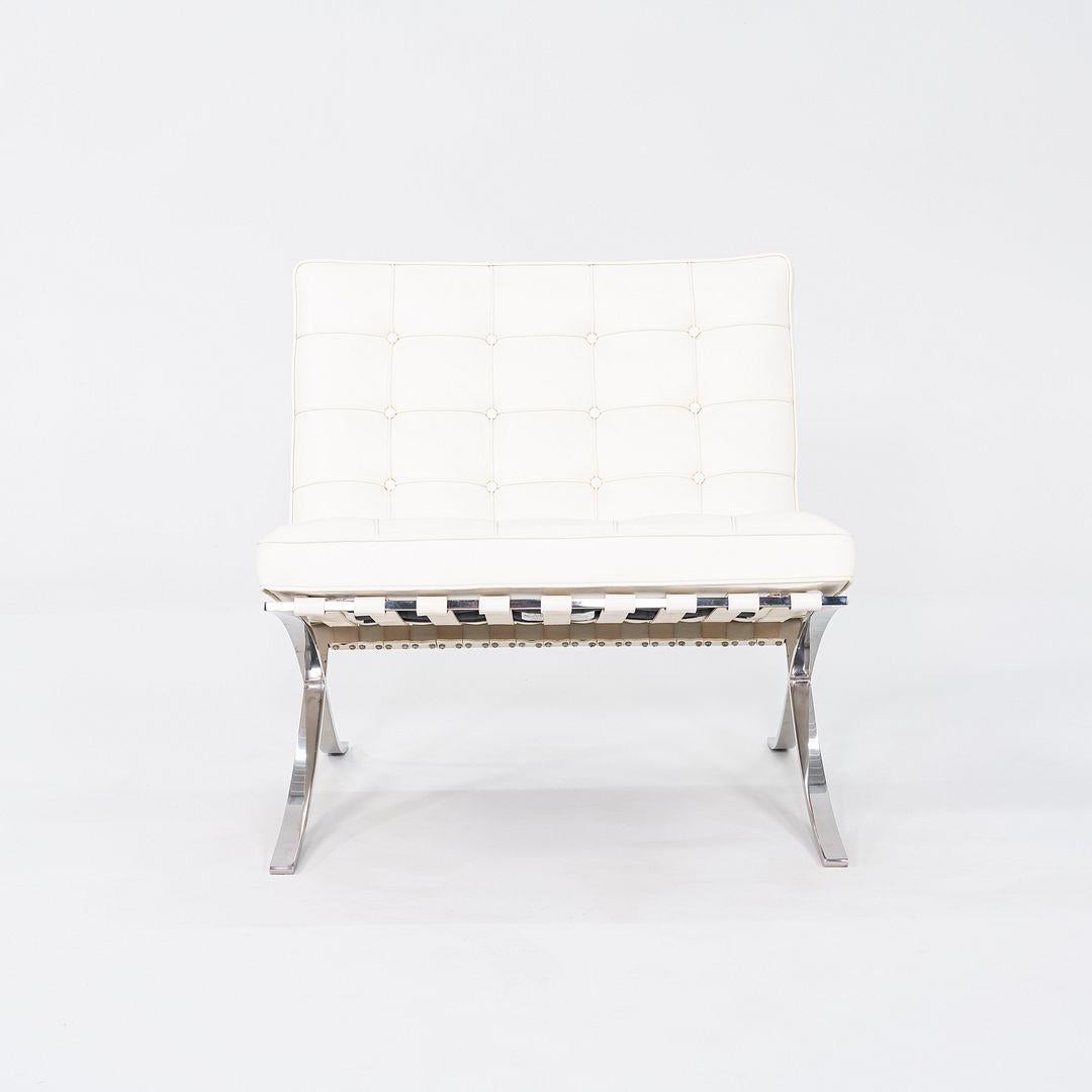 1960s Mies van der Rohe for Knoll Barcelona Lounge Chair in Sabrina & Stainless For Sale 4