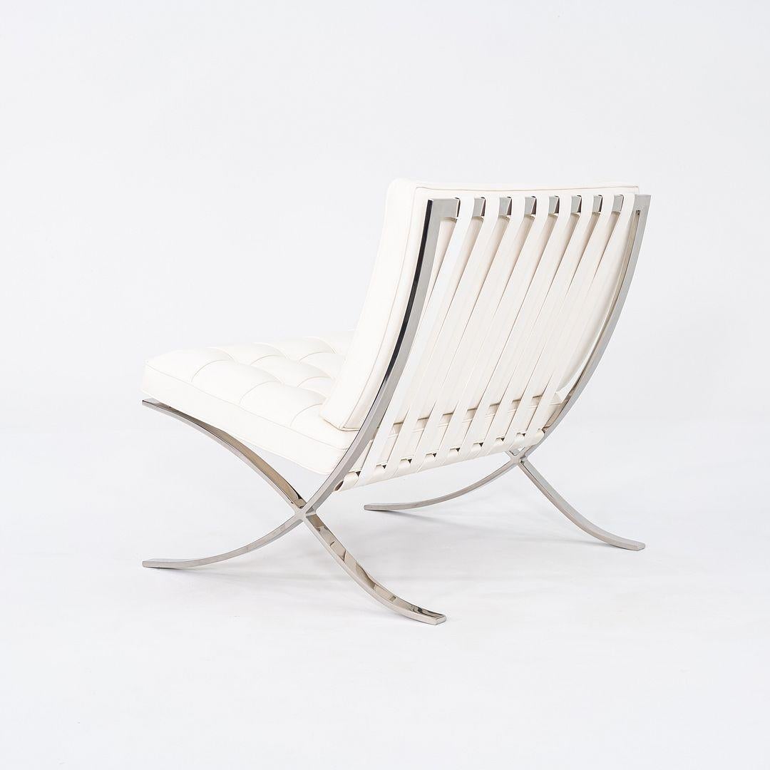 Modern 1960s Mies van der Rohe for Knoll Barcelona Lounge Chair in Sabrina & Stainless For Sale
