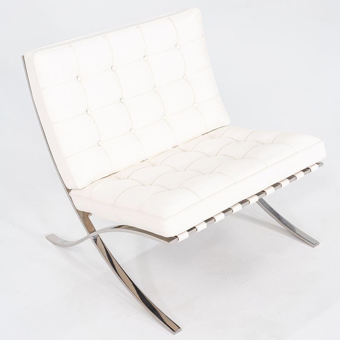 Steel 1960s Mies van der Rohe for Knoll Barcelona Lounge Chair in Sabrina & Stainless For Sale
