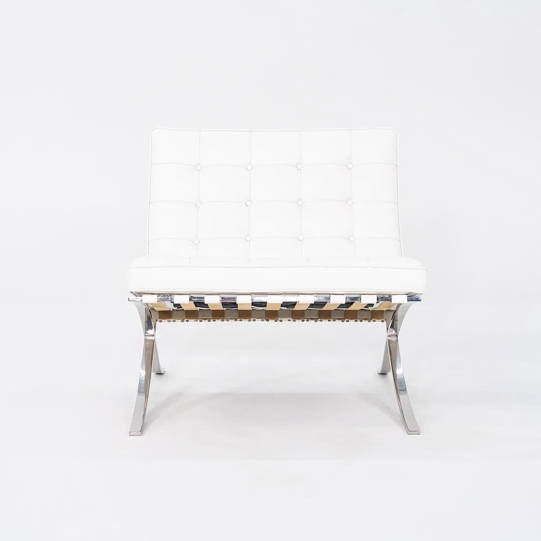 1960s Mies van der Rohe for Knoll Barcelona Lounge Chair & Ottoman in Sabrina For Sale 5