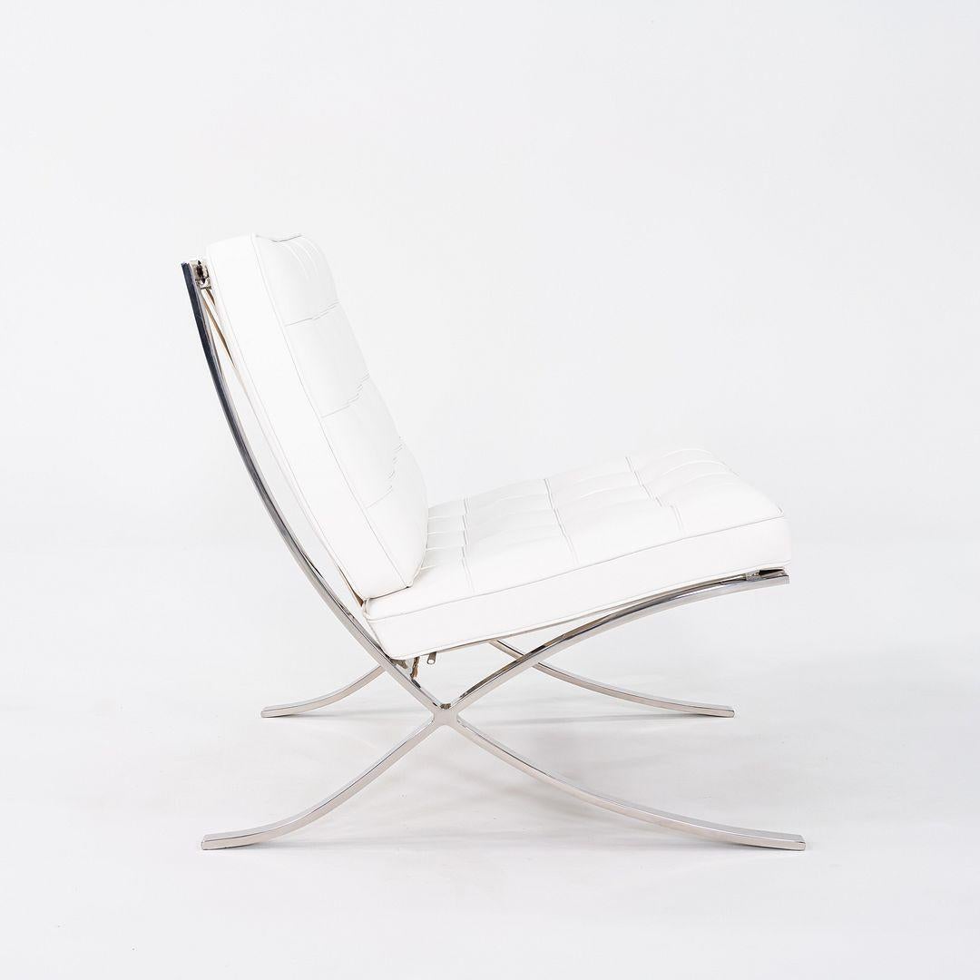 1960s Mies van der Rohe for Knoll Barcelona Lounge Chair & Ottoman in Sabrina In Excellent Condition For Sale In Philadelphia, PA