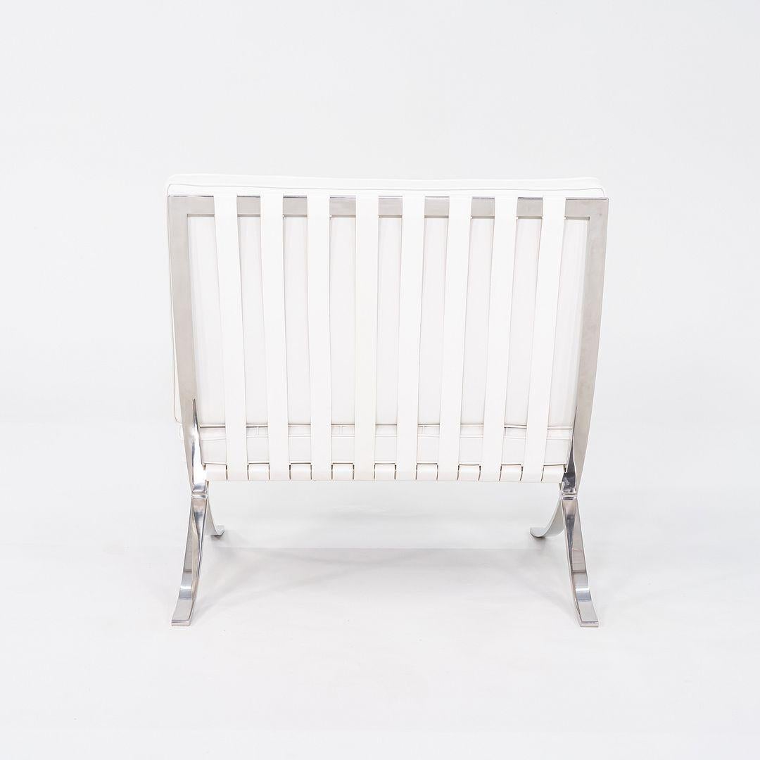 Steel 1960s Mies van der Rohe for Knoll Barcelona Lounge Chair & Ottoman in Sabrina For Sale