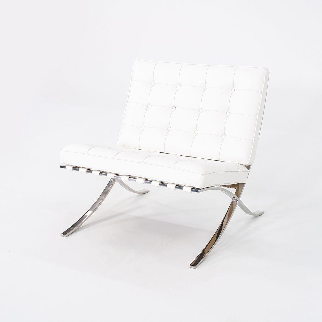 1960s Mies van der Rohe for Knoll Barcelona Lounge Chair & Ottoman in Sabrina For Sale 1