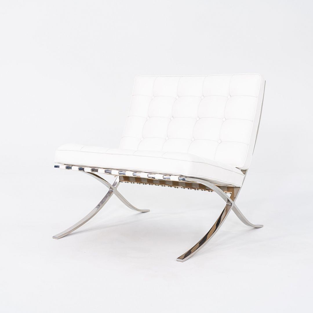 1960s Mies van der Rohe for Knoll Barcelona Lounge Chair & Ottoman in Sabrina For Sale 2