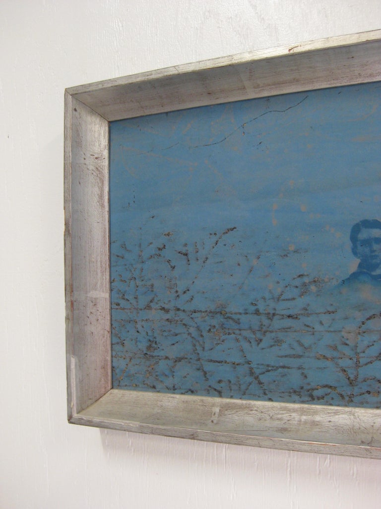 1960's Mil Lubroth Abstract Mixed Media Oil Painting Madrid Listed