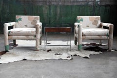 1960s Milo Baughman Attributed Smoked Glass and Chrome End Table