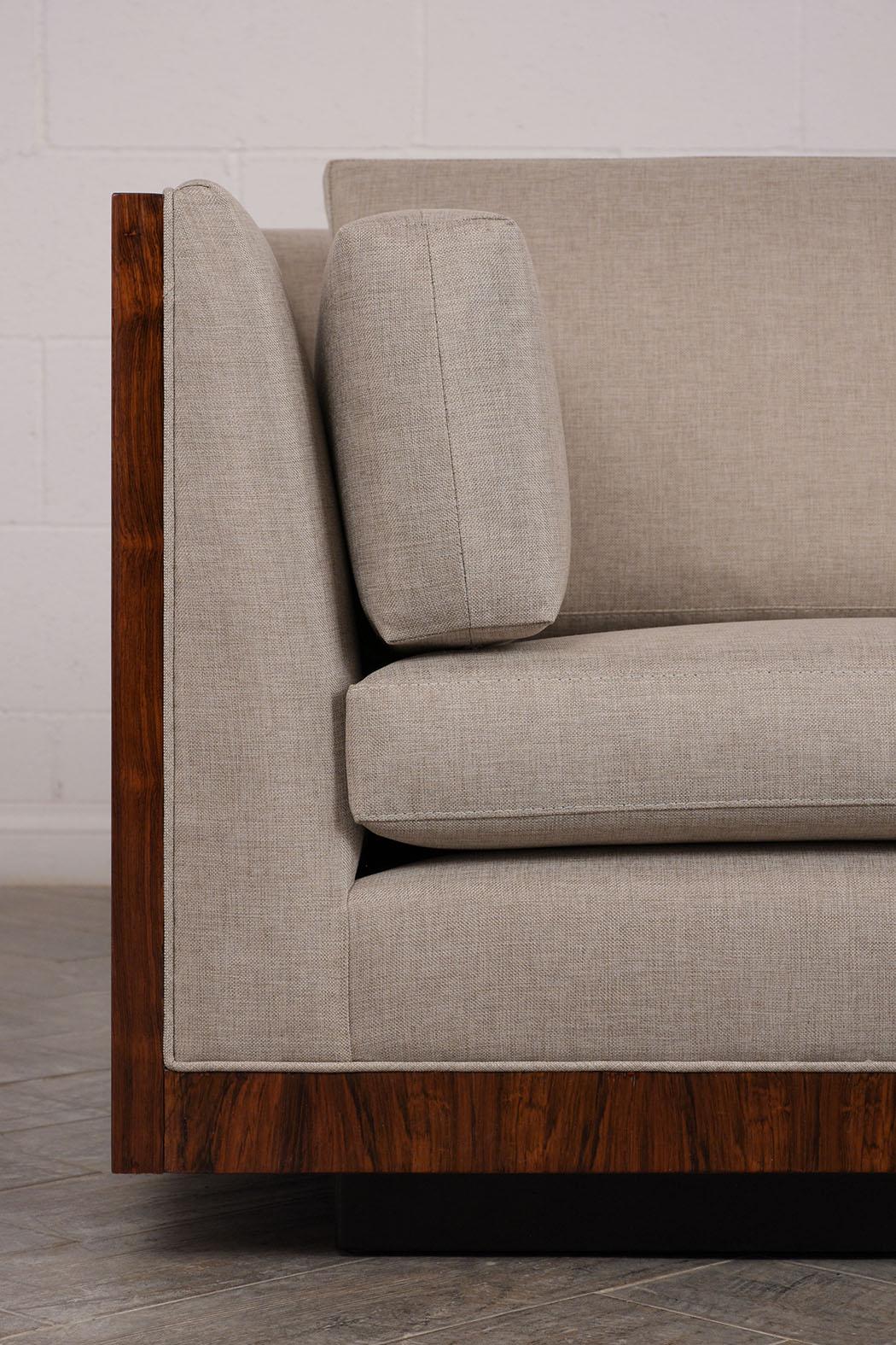 Modern 1960s Milo Baughman Cube Sofa Completely Restored