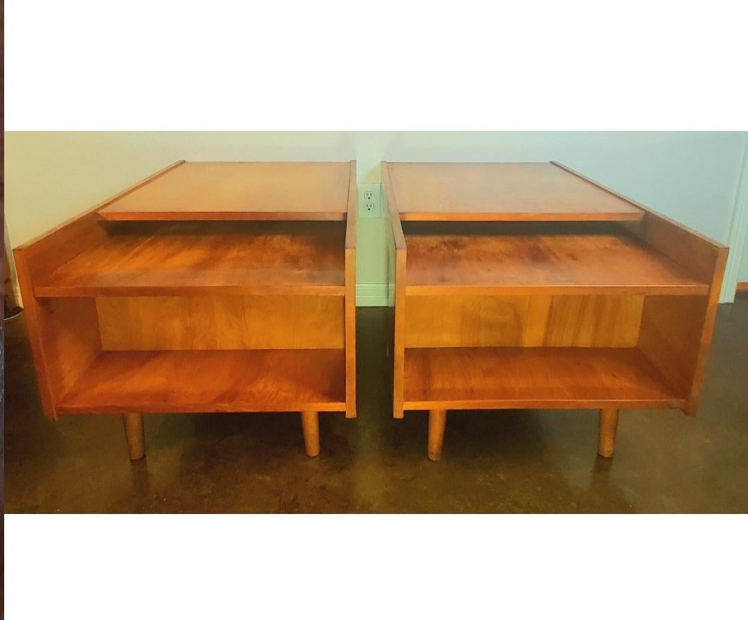 1960s Milo Baughman for Glenn of California Bookcase End Tables - a Pair For Sale 3