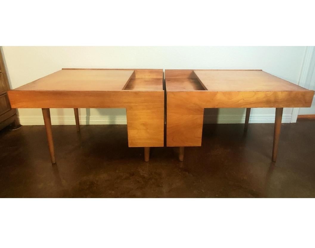 1960s Milo Baughman for Glenn of California Bookcase End Tables - a Pair For Sale 2
