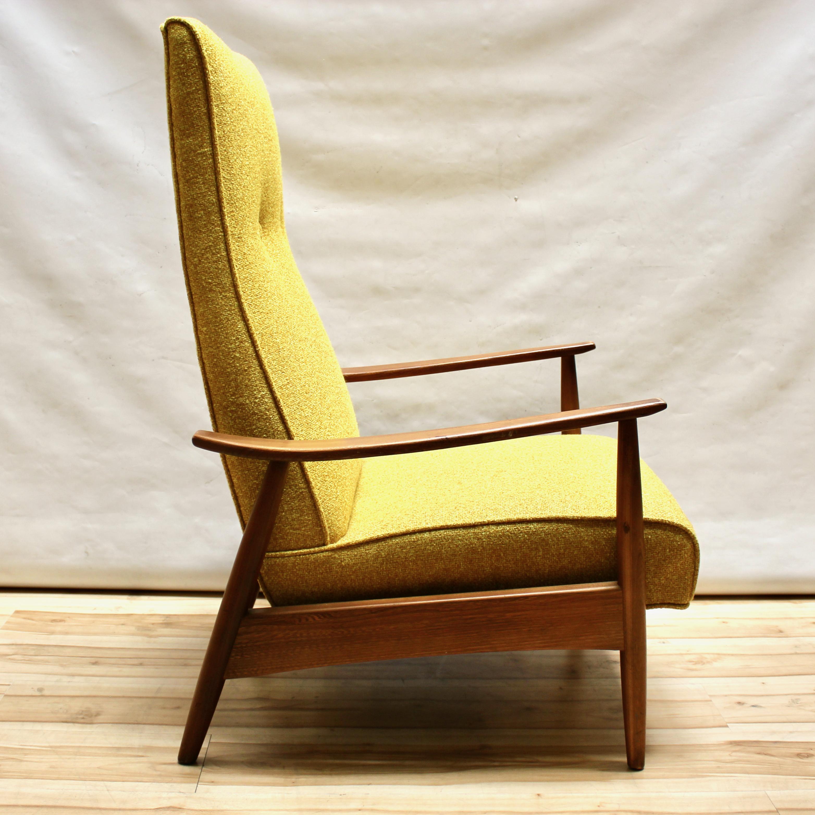 North American 1960s Milo Baughman Model 74 Reclining Lounge Chair