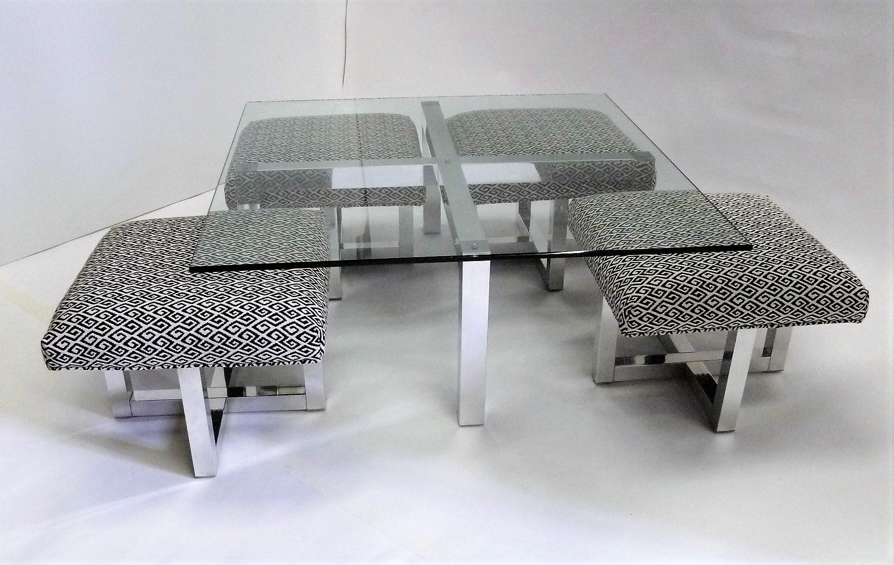 nesting coffee table with ottoman
