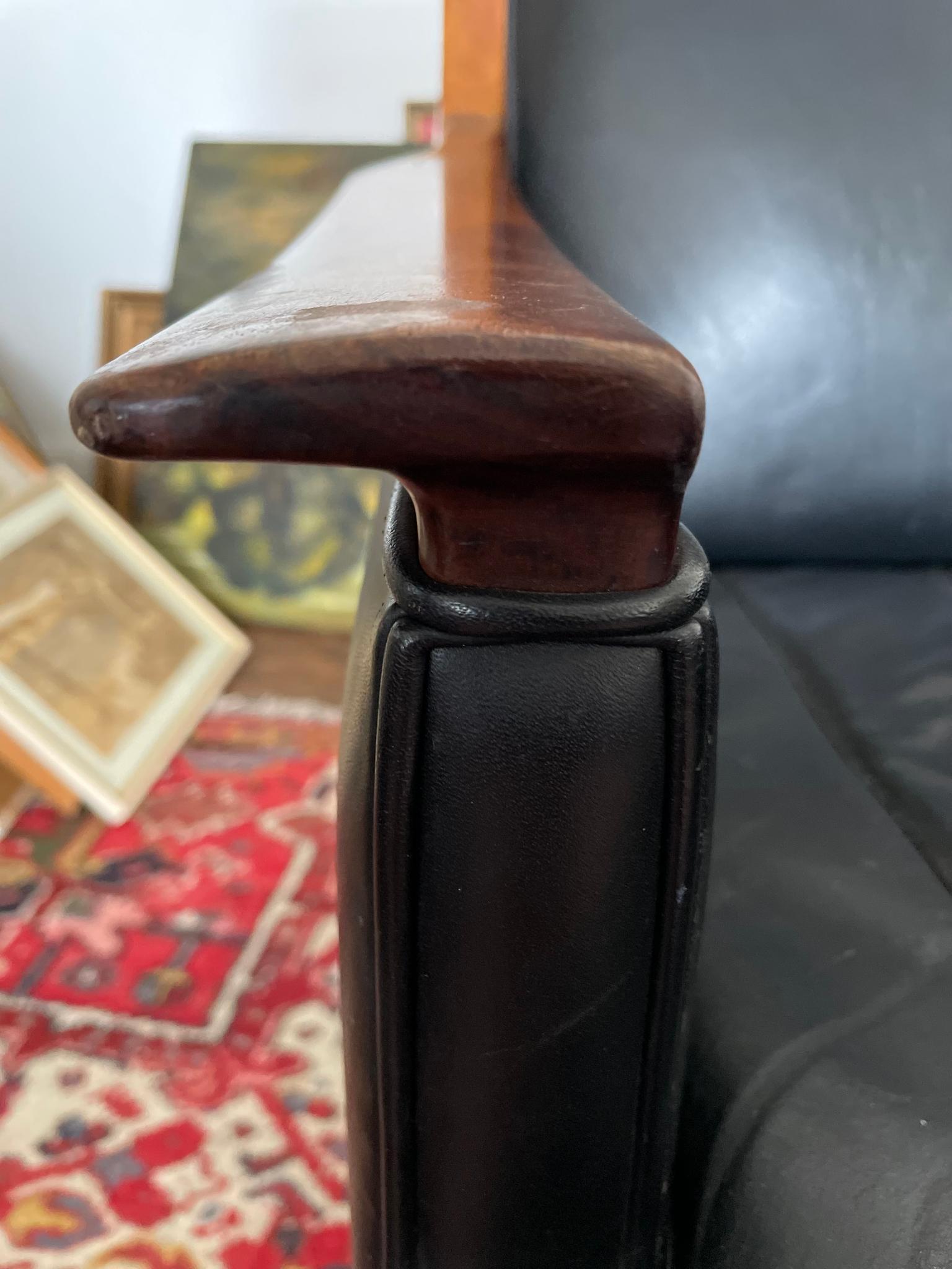 1960s Minerva Executive Chair in Leather & Rosewood by Torbjorn Afdal (Leder) im Angebot