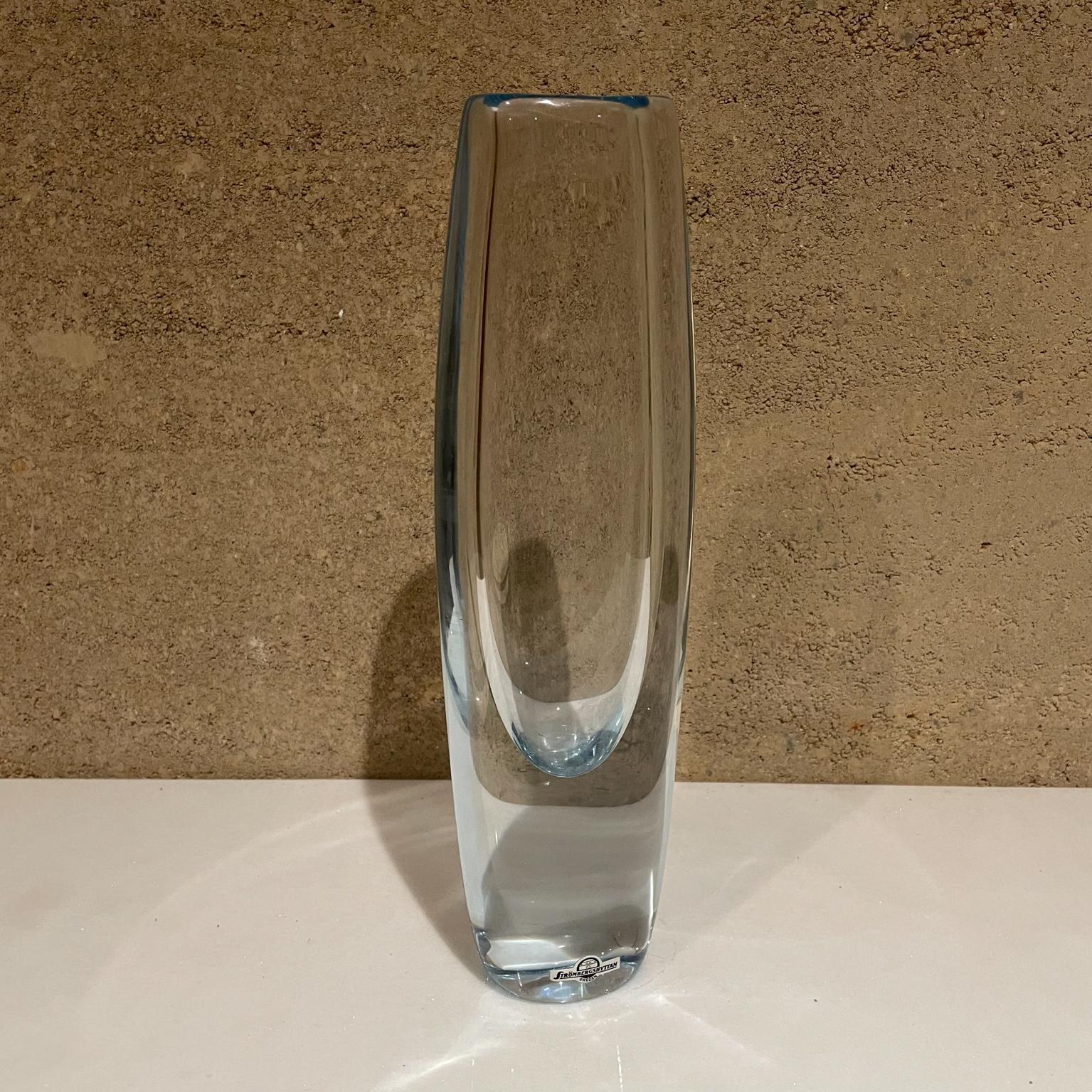 1960s Minimalist Art Glass Sommerso Vase Gunnar Nylund Strombergshyttan Sweden 5