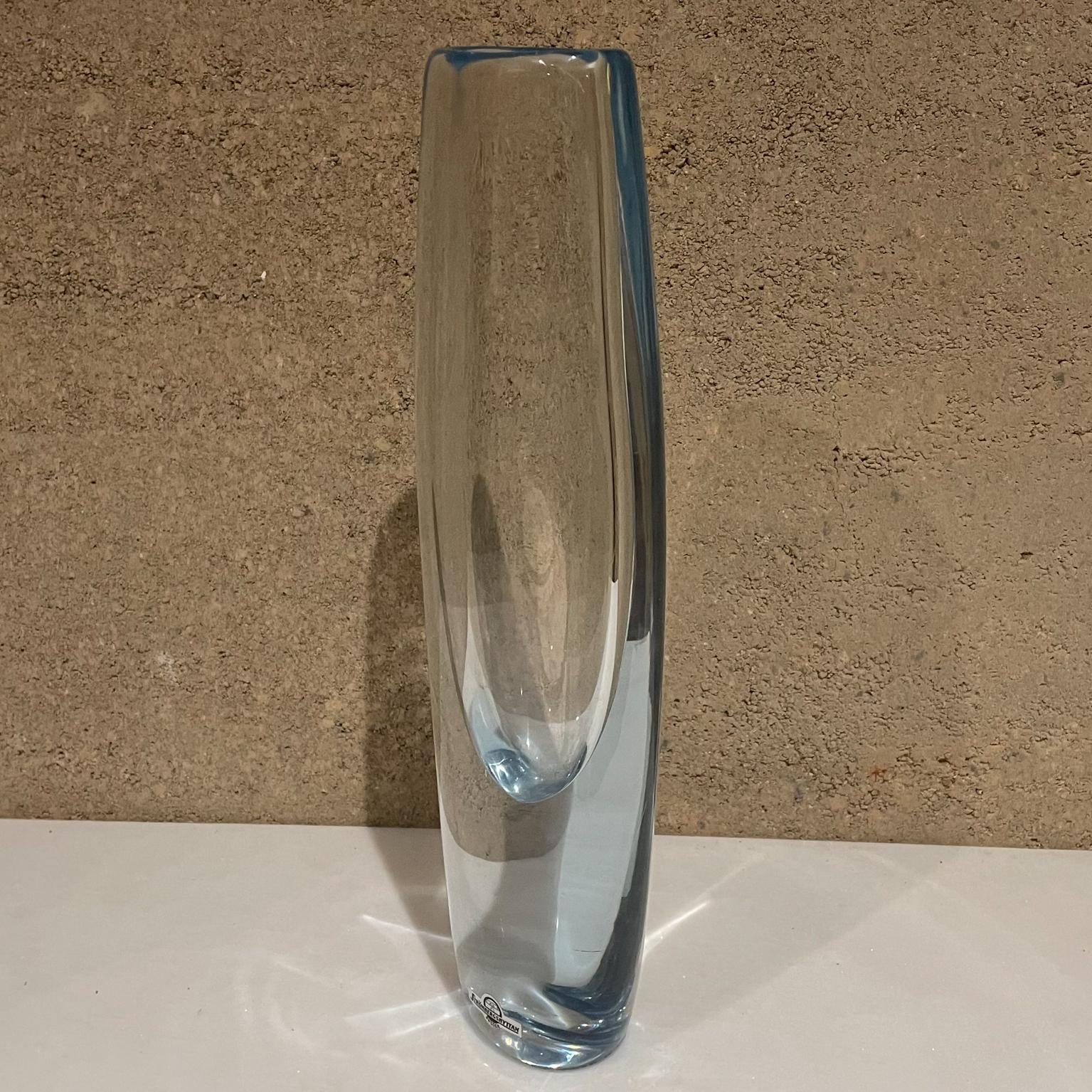 1960s Minimalist Art Glass Sommerso Vase Gunnar Nylund Strombergshyttan Sweden In Good Condition In Chula Vista, CA