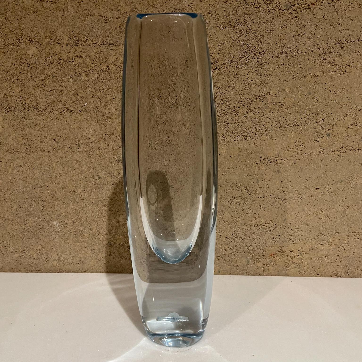 1960s Minimalist Art Glass Sommerso Vase Gunnar Nylund Strombergshyttan Sweden 1