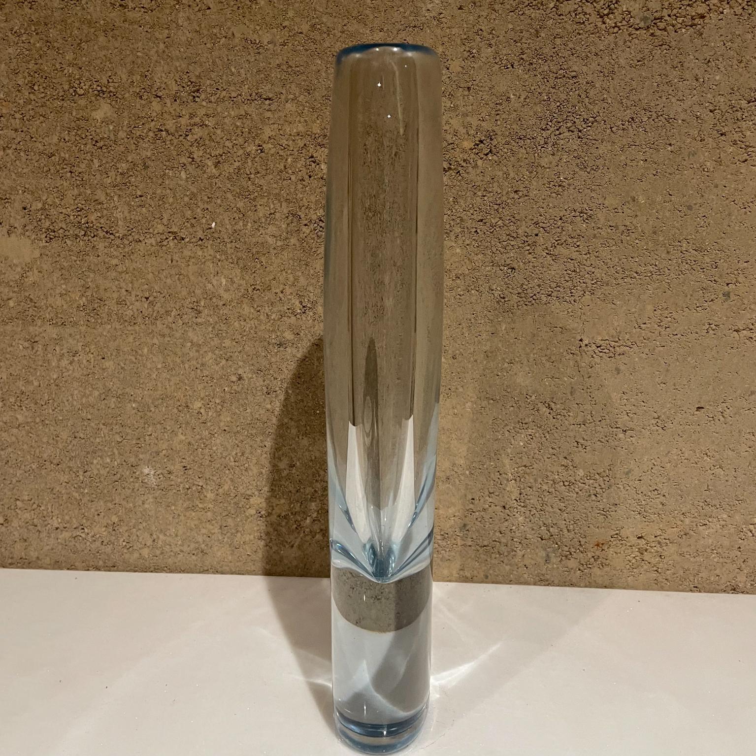 1960s Minimalist Art Glass Sommerso Vase Gunnar Nylund Strombergshyttan Sweden 3