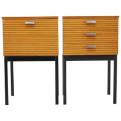 1960s Minimalist Bedside Tables, Czechoslovakia