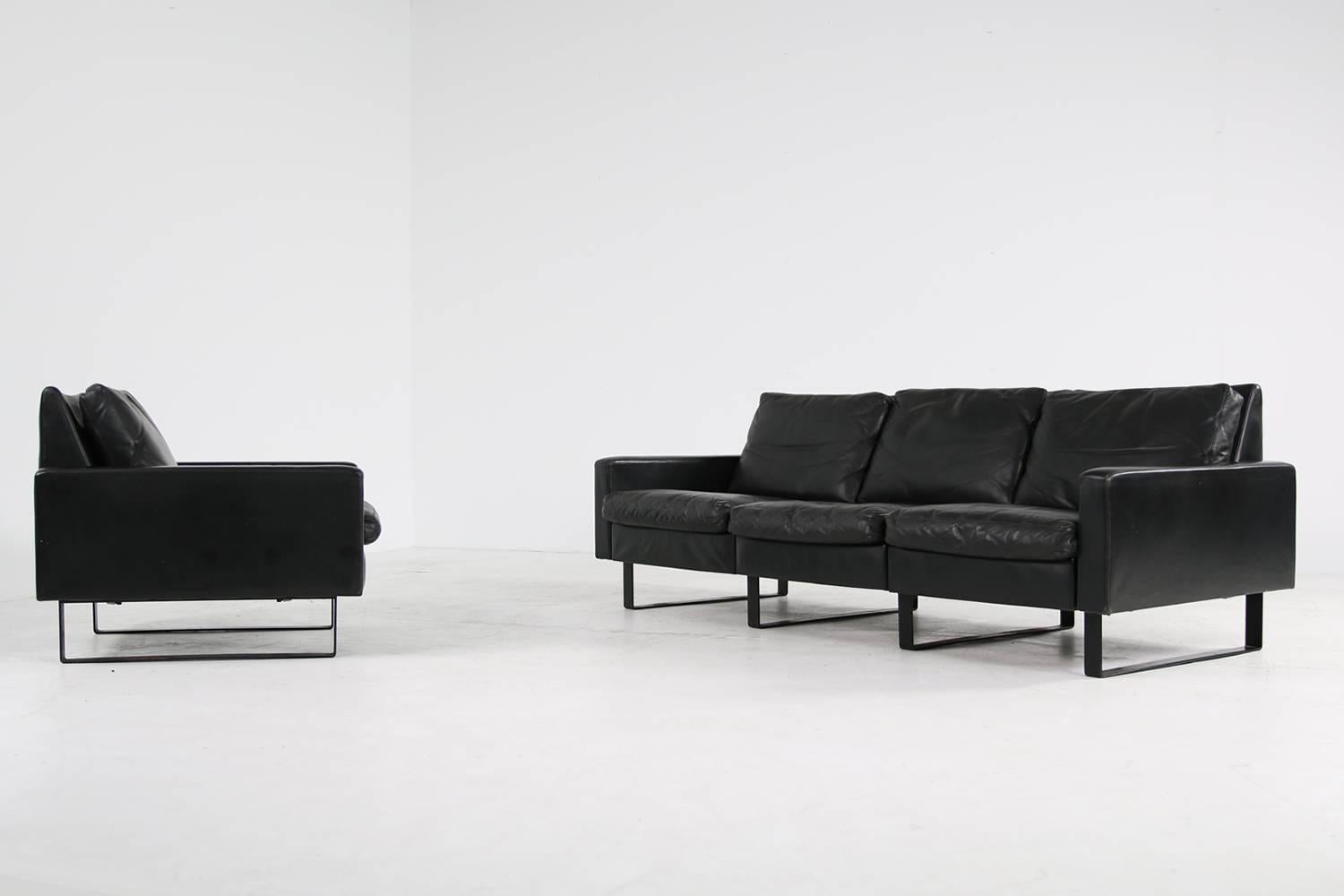 Minimalistisches COR Conseta Modular System Leder Sofa F.W. aus den 1960er Jahren Moller, Deutschland (Mitte des 20. Jahrhunderts) im Angebot