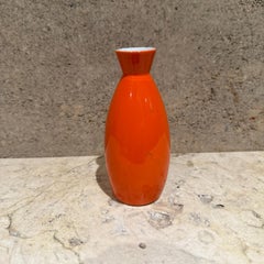 1960s Minimalist Orange Vase Sake Bottle Japan