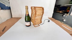 Lampe de table minimaliste des années 1960 en osier et Fabrice