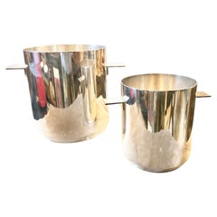 1960s Minimalist Wine Cooler and Ice Bucket by Lino Sabattini for Christofle