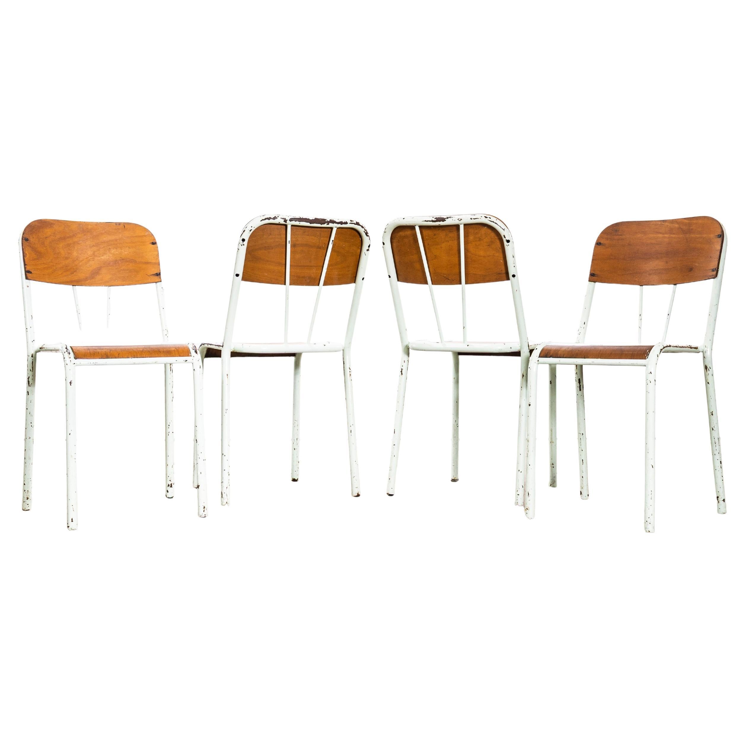 1960’s Mint Green Mullca Stacking D Back Dining Chairs – Set Of Four