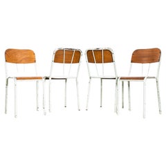 1960’s Mint Green Mullca Stacking D Back Dining Chairs – Set Of Four