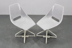 1960s Miroslav Navratil Pair of Fiberglass Chairs for Vertex, Czechoslovakia