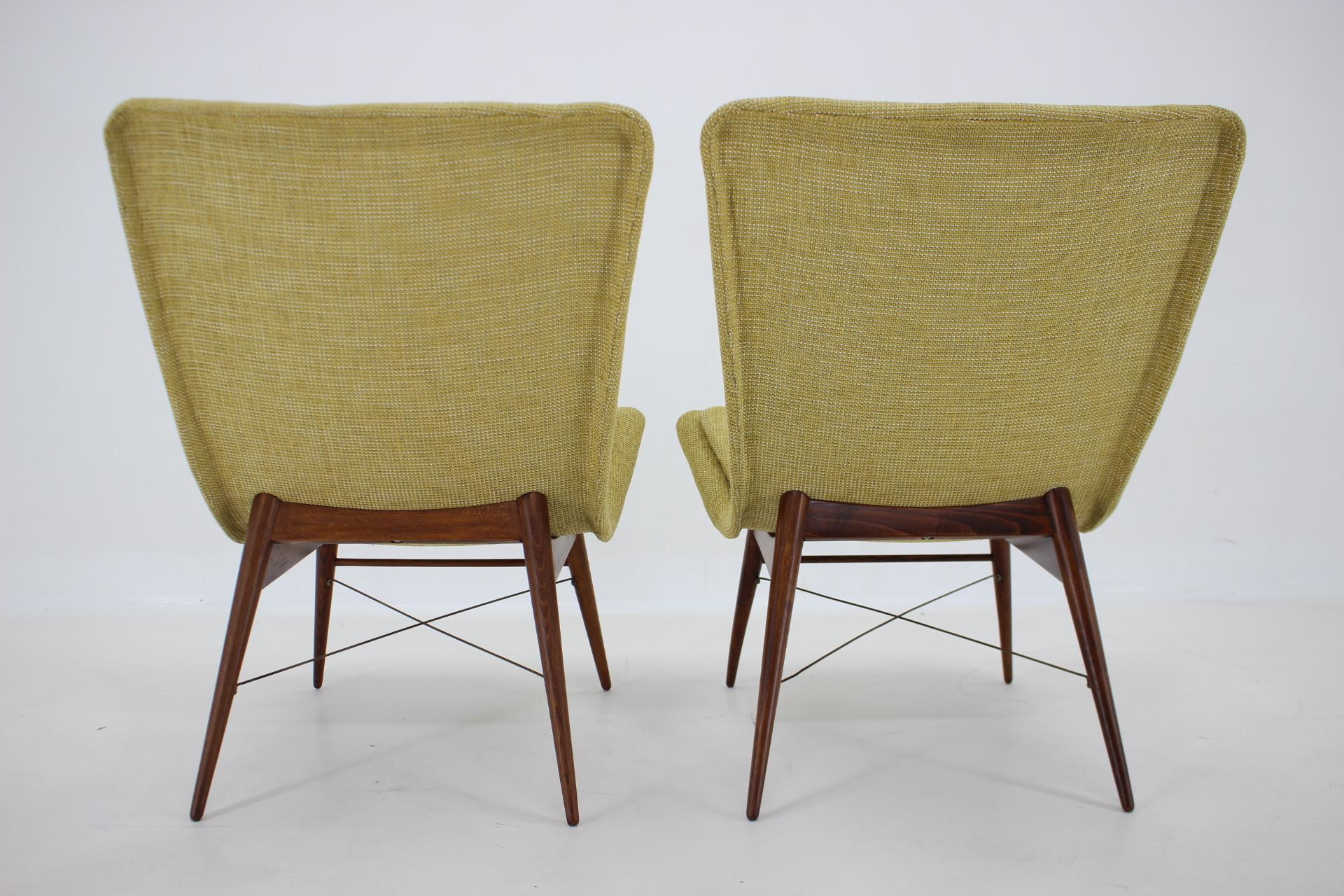 Mid-20th Century 1960s Miroslav Navratil Pair of Shell Lounge Chairs