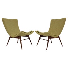 1960s Miroslav Navratil Pair of Shell Lounge Chairs