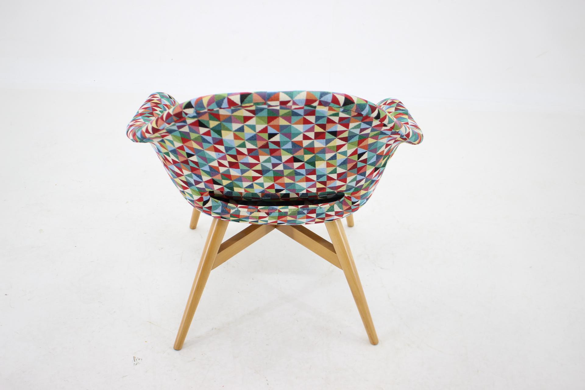 Mid-20th Century 1960s Miroslav Navratil Shell Lounge Chair, Czechoslovakia For Sale