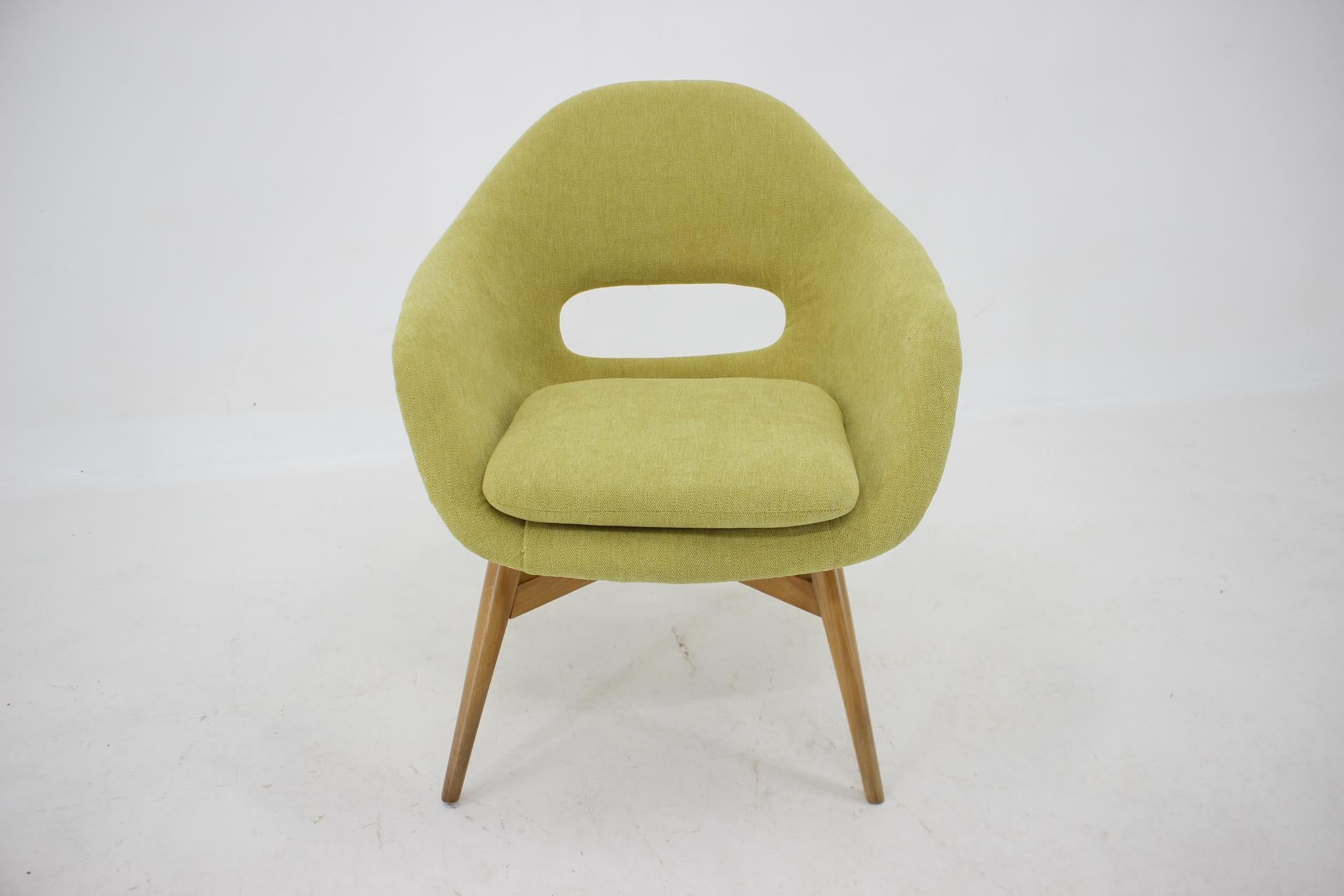 1960s Miroslav Navratil Shell Lounge Chair, Czechoslovakia For Sale 1