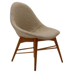 1960s Miroslav Navratil Shell Lounge Chair, Czechoslovakia