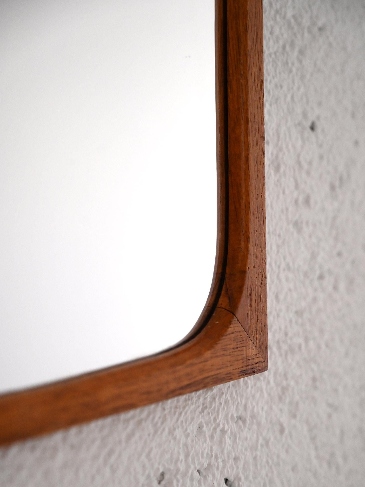 Scandinavian 1960s mirror with teak frame