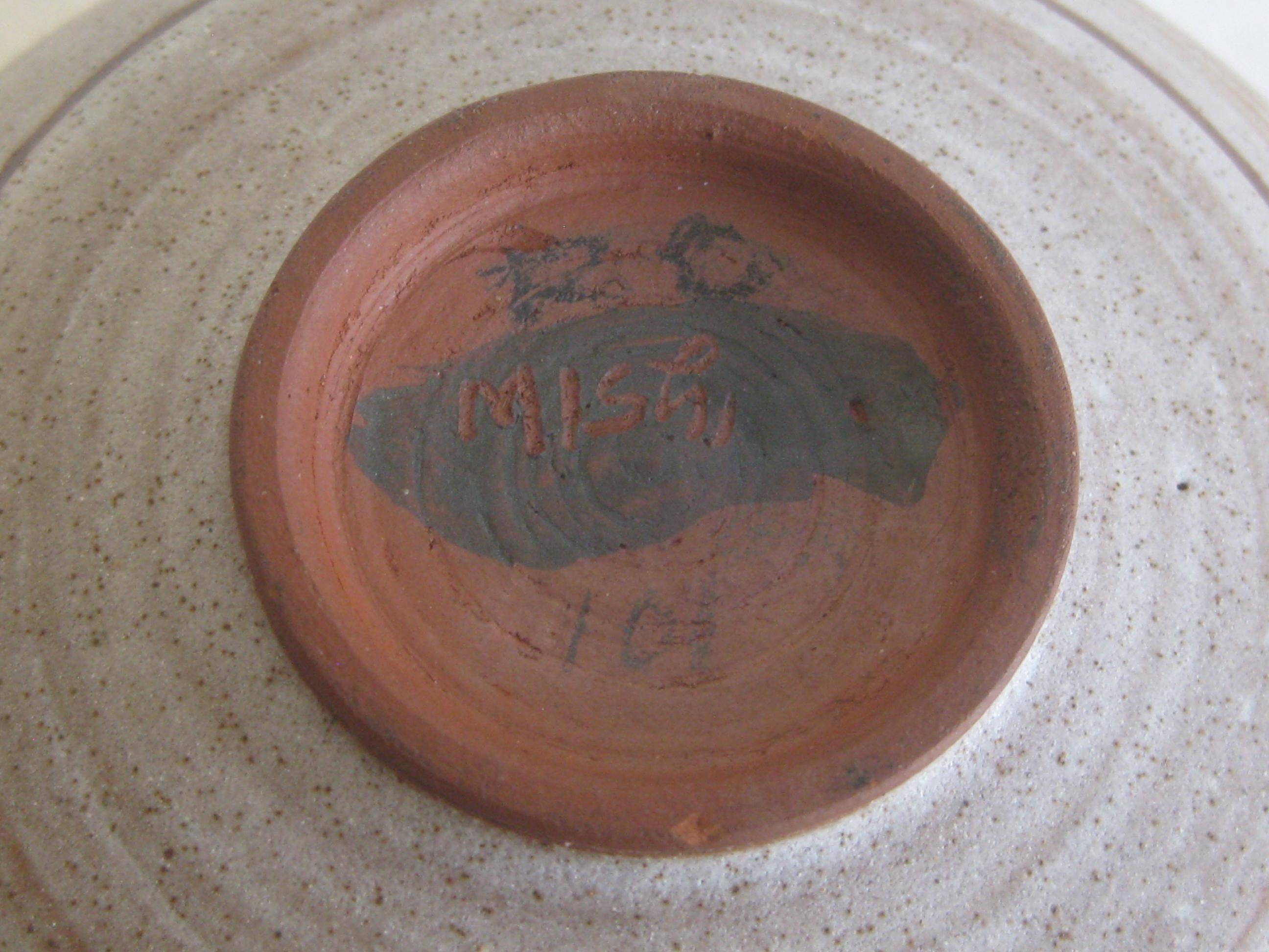 1960s Mishi Nojima California Design Studio Pottery Low Bowl Berkeley Artist 4