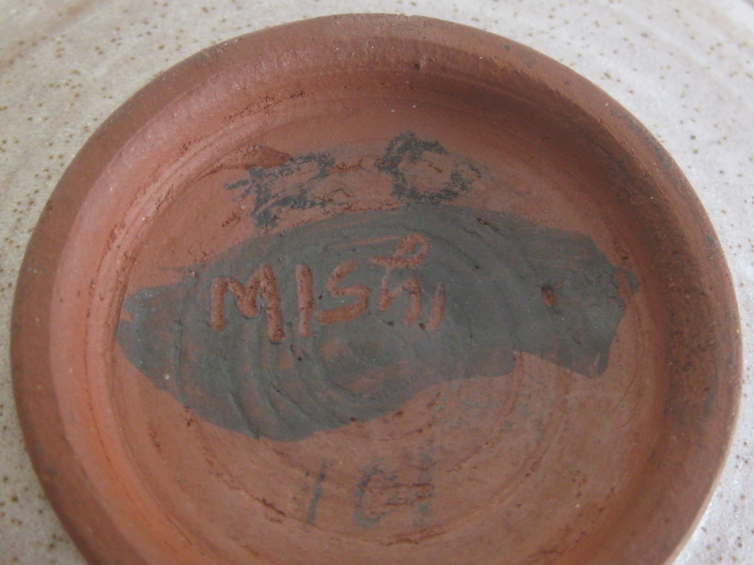 1960s Mishi Nojima California Design Studio Pottery Low Bowl Berkeley Artist 5
