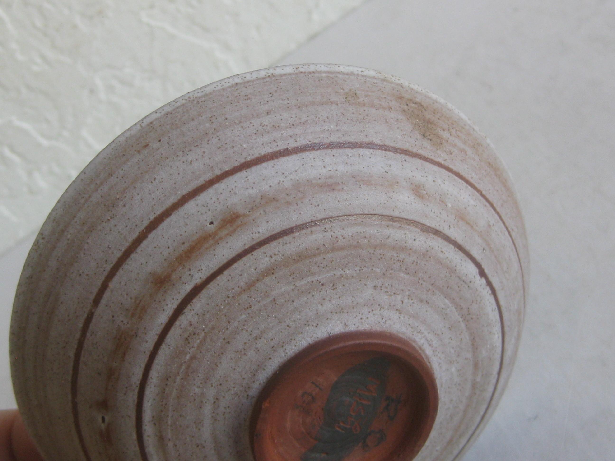 20th Century 1960s Mishi Nojima California Design Studio Pottery Low Bowl Berkeley Artist