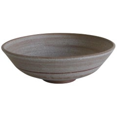 1960s Mishi Nojima California Design Studio Pottery Low Bowl Berkeley Artist