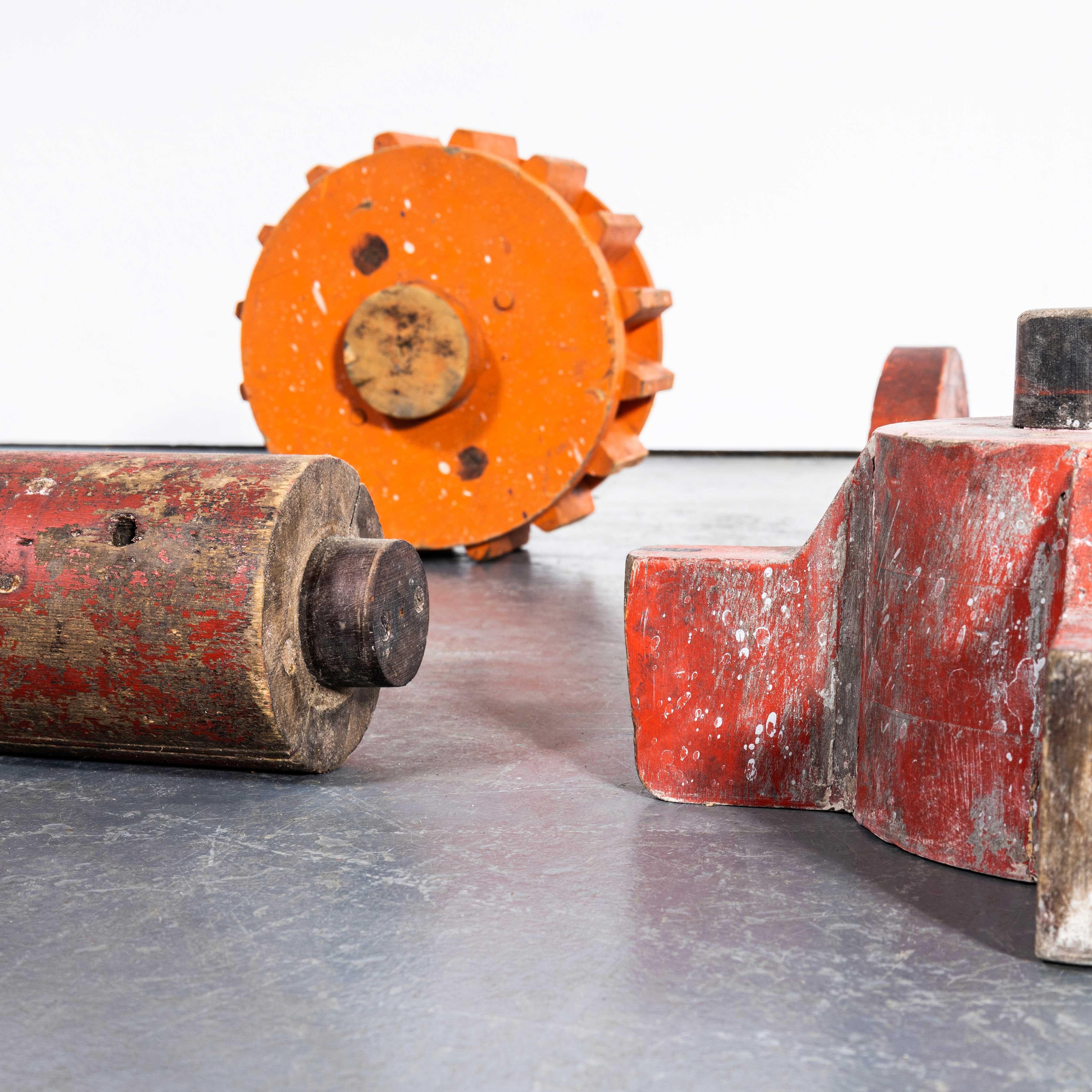 European 1960's Mixed Small Industrial Casting Foundry Moulds - Set Of Four For Sale