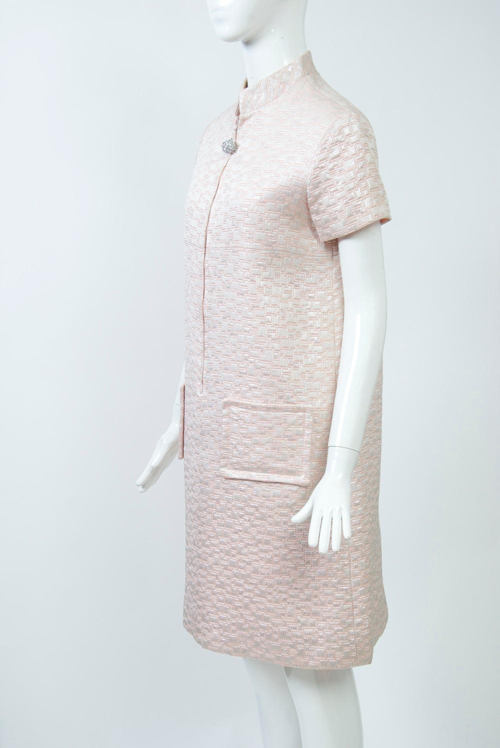1960s Mod Brocade Dress, Don Sophisticates For Sale 1