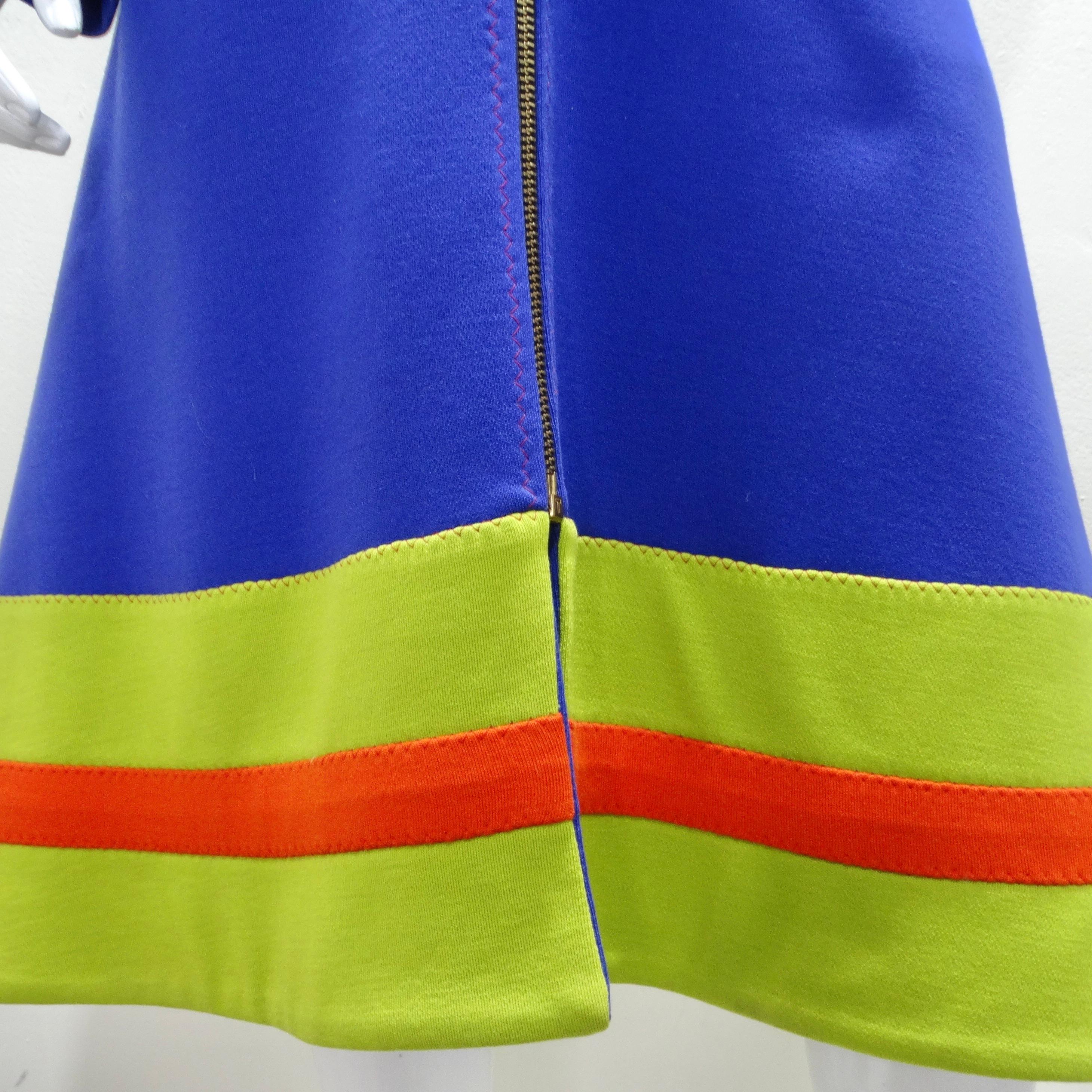1960s Mod Color Block Jacket Dress In Excellent Condition For Sale In Scottsdale, AZ