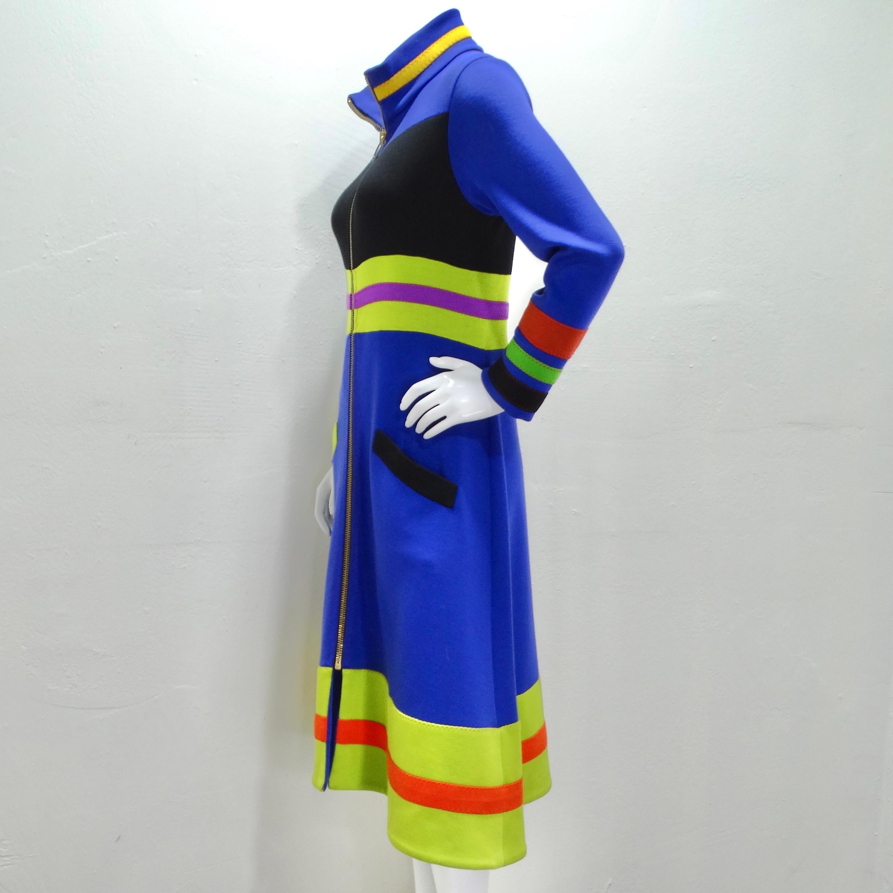 1960s Mod Color Block Jacket Dress en vente 4