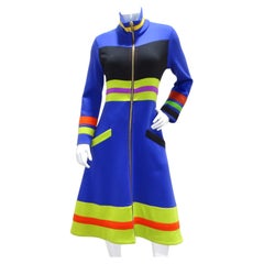 Retro 1960s Mod Color Block Jacket Dress