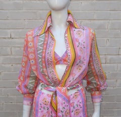 1960's Mod Hip Hugger Pants & Top Ensemble