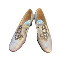 1960s Modallic Silver Party Heels