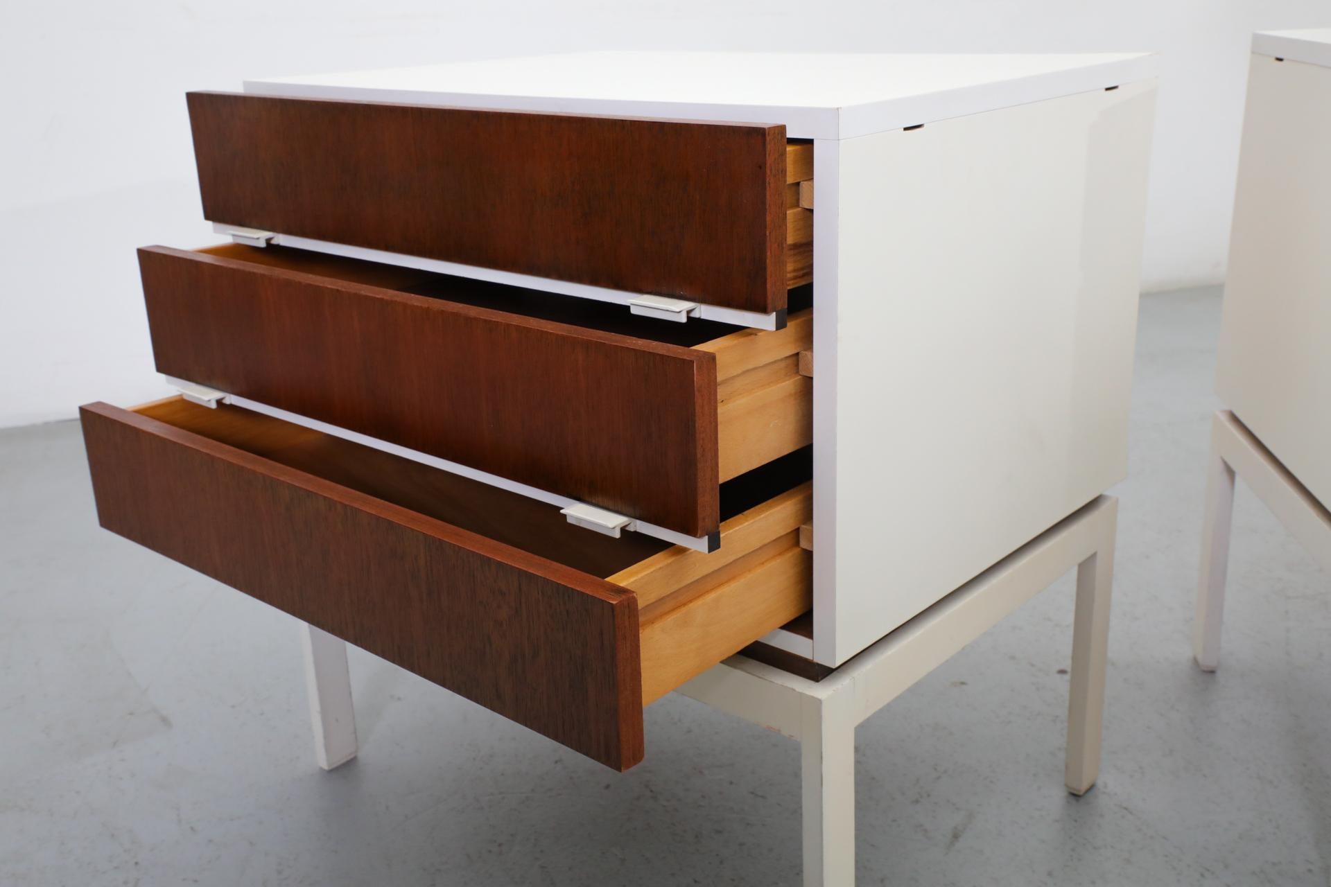 1960s MOD Small White Interlübke Side Cabinets or Nightstands, Germany 12