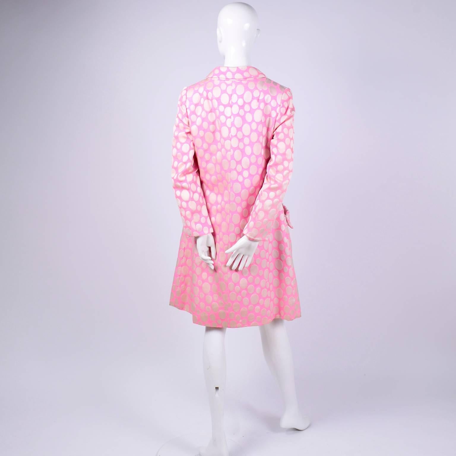 hot pink polka dot dress