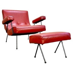 1960s Model 109c Lounge Chair and Ottoman by Adrian Pearsall